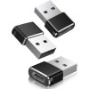 Set 3x Adaptor mini USB tip C la USB, viteza rapida de transfer - Negru, Dactylion