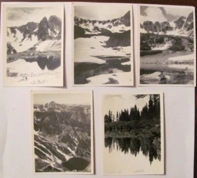 PVM - Lot 8 fotografii vechi tema montana munti 6 cm x 9 cm / probabil Romania foto