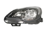Far Opel Corsa D 01.2011-12.2014 TYC fata stanga, tip bec H1+H7+PY24W, culoare negru, reglare electrica