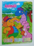 ANIMALS , COLOR FILLING BOOK , CONTINE SI STICKERE , ANII '2000