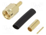 Conector SMA mufă tată drept 50&Omega; lipire/crimpat Amphenol RF