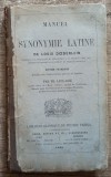 Manuel de synonymie latine - Louis Doederlein// 1865