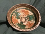 Arta si Traditie - Farfurie / Blid / Strachina / Castron de Horezu jud Valcea ceramica utilitara mijlocul sec XX !