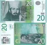 Bancnota Serbia 20 Dinara 2013 UNC, Neutilizata - Numismatica Europa