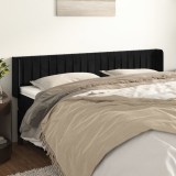 Cumpara ieftin Tăblie de pat cu aripioare negru 163x16x78/88 cm catifea