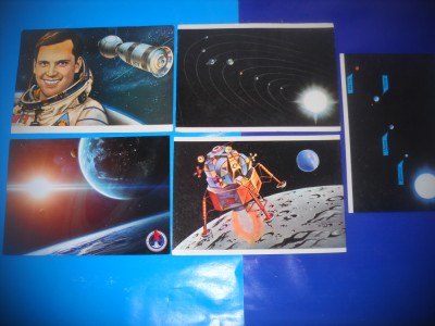 HOPCT LOT NR 912 DUMITRU PRUNARIU SI -COSMOS /SPACE -5 CARTI POSTALE-NECIRCULATE foto