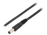 Cablu Alimentare DC 5,5/2,1 Negru 0,5m 2x0,75mm&sup2;