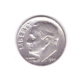 Moneda SUA 1 dime 1966 10 centi, stare foarte buna, curata, America de Nord, Cupru-Nichel