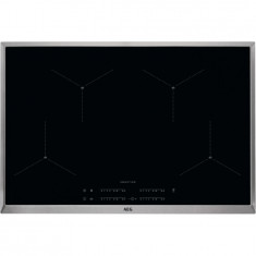 Plita incorporabila inductie AEG IAE84411XB, 4 zone, SenseBoil, 77 cm, control Touch, Booster, timer, conectivitate hota, negru