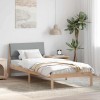 VidaXL Cadru de pat Maro și gri deschis 90 x 190 cm Lemn masiv de pin 878574