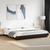 Cadru de pat cu lumini LED, negru, 180x200 cm, lemn prelucrat