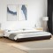 Cadru de pat cu lumini LED, negru, 180x200 cm, lemn prelucrat
