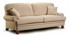 Canapea fixa 3 locuri tapitata cu stofa Oxford foto
