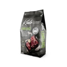 Kudo Adult Mediu-Maxi Sensitive, hrană uscată pentru c&acirc;ini, presată la rece, miel și orez, 12 kg