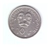Moneda Polinezia Franceza 10 francs/franci 1967, stare buna, curata, Australia si Oceania, Nichel