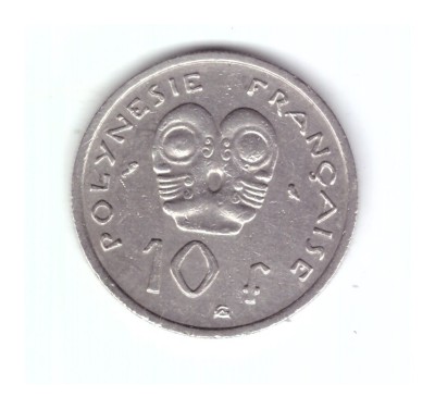 Moneda Polinezia Franceza 10 francs/franci 1967, stare buna, curata foto