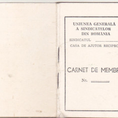 bnk div UGSR - Casa de Ajutor Reciproc - carnet de membru