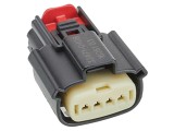 Conector cablu-cablu MOLEX MX150, 4 pini, negru, montare pe cablu
