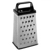 Răzătoare Inox 4 Laturi, 16.5cm, M&acirc;ner Negru - Feliere, Razuire Fină, Medie, Mare - Ustensilă Bucătărie Multifuncțională