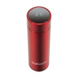 TERMOS INOX 450 ML, CU INDICATOR LED PENTRU TEMPERATURA, ROSU,