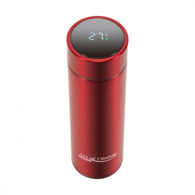 TERMOS INOX 450 ML, CU INDICATOR LED PENTRU TEMPERATURA, ROSU, foto