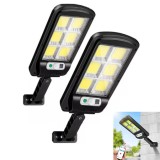 BZRSH Set 2 Lampi Solare 120 LED Senzor Miscare Telecomanda Exterior Curte