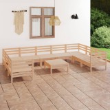 vidaXL Set mobilier de grădină, 10 piese, lemn masiv de pin 3083539