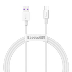 CABLU alimentare si date Baseus Superior, Fast Charging Data Cable pt. smartphone, USB la USB Type-C 66W, 1m, alb &amp;quot;CATYS-02&amp;quot; (timbru verde 0.18 lei) - foto