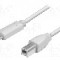 Cablu USB B mufa, USB C mufa, USB 2.0, lungime 2m, gri, LOGILINK - CU0161
