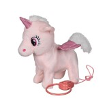 Unicorn interactiv cu sunet, miscare si lumina, Roz, ATU-087361, Oem