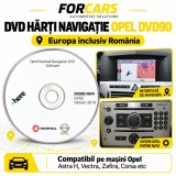 DVD Hărți Navigație Opel DVD90 Navi &ndash; Europa + Rom&acirc;nia &ndash; Astra H, Vectra, Zafira, Corsa, Signum