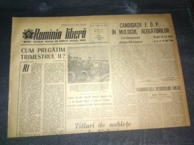 ZIARUL ROMANIA LIBERA 9 FEBRUARIE 1965 foto