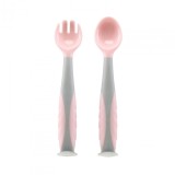 Set lingurita si furculita roz u-grow