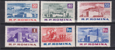 ROMANIA 1963 CONSTRUCTII ALE SOCIALISMULUI IN R.P.R. LP. 558 MNH foto