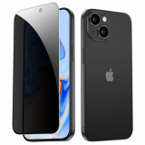 Cumpara ieftin Folie pentru iPhone 15 Plus, Tempered Glass Privacy, Black