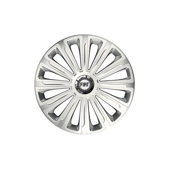 Set 4 capace roti Cu Inel Cromat Trend R16 pentru gama auto Fiat