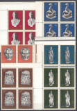 ROMANIA 1974 LP 862 ARHEOLOGIE DIN ROMANIA SERIA IN BLOCURI DE 4 TIMBRE MNH