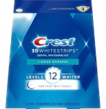 Benzi Albirea Dintilor, Crest Whitestrips 3D 1-Hour Express, Cutie 10 plicuri, 20 benzi