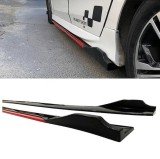 Cumpara ieftin Prelungiri Praguri Universale Negru Lucios/Rosu 210cm ALM - Extensii Prag Tuning Auto Exterior