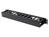 Organizator cabluri 1U, neagră, 19"
