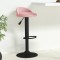 vidaXL Scaun de bar, roz, catifea