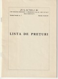 Romania istorie postala ,lista de preturi 1964 .