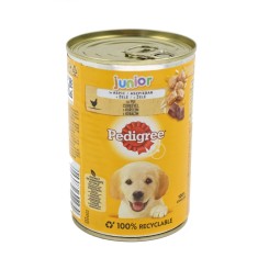 Hrana umeda caini, Pedigree, conserva 400 g, toate taliile, junior, carne de pui