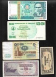 Set 5 bancnote de prin lume adunate (cele din imagini) #374, Asia