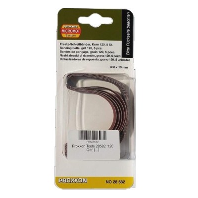 Set benzi de slefuire pentru BS E si BS A Micromot Proxxon 28582, 330x10 mm, granulatie 120, 5 bucati foto