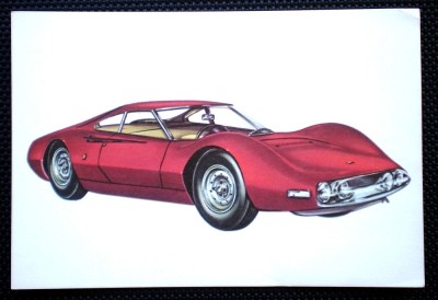 P.207 RECLAMA AUTO CIOCOLATA JAQUES LE MONDE DES AUTOS 1966 DINO 206 P foto