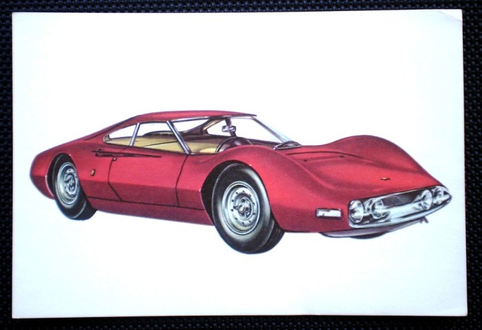 P.207 RECLAMA AUTO CIOCOLATA JAQUES LE MONDE DES AUTOS 1966 DINO 206 P
