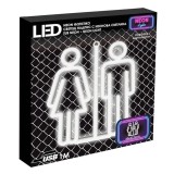 Cumpara ieftin Lampa LED Neon Alb &quot;Toilet Sign&quot; 20x22.5cm