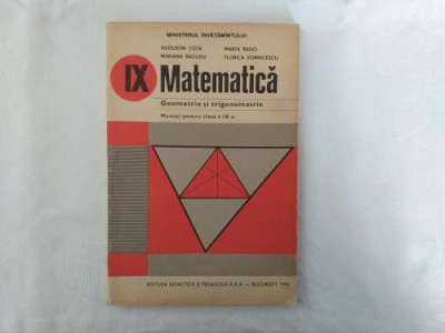 Geometrie si trigonometrie manual clasa a IX-a 1993 foto