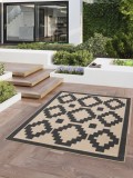 Covor Belgian, Rio 24523, Bej/Negru, Diverse Dimensiuni - 80x150 cm